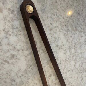 Handcrafted Walnut Wooden Tongs | Artisan Kitchen & Serving Utensil (07.40.02)